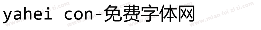 yahei con字体转换
